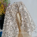 Nylon Knit Metallic Metal Sequin Embroidery Mesh Fabric